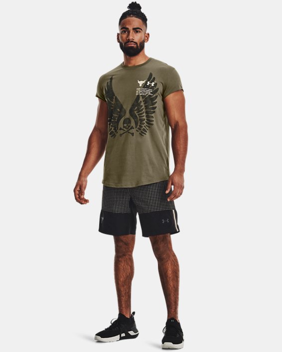 Men's Project Rock Cutoff T-Shirt, Green, pdpMainDesktop image number 2
